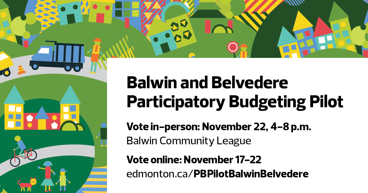 Vote in the Balwin and Belvedere Participatory Budgeting Pilot